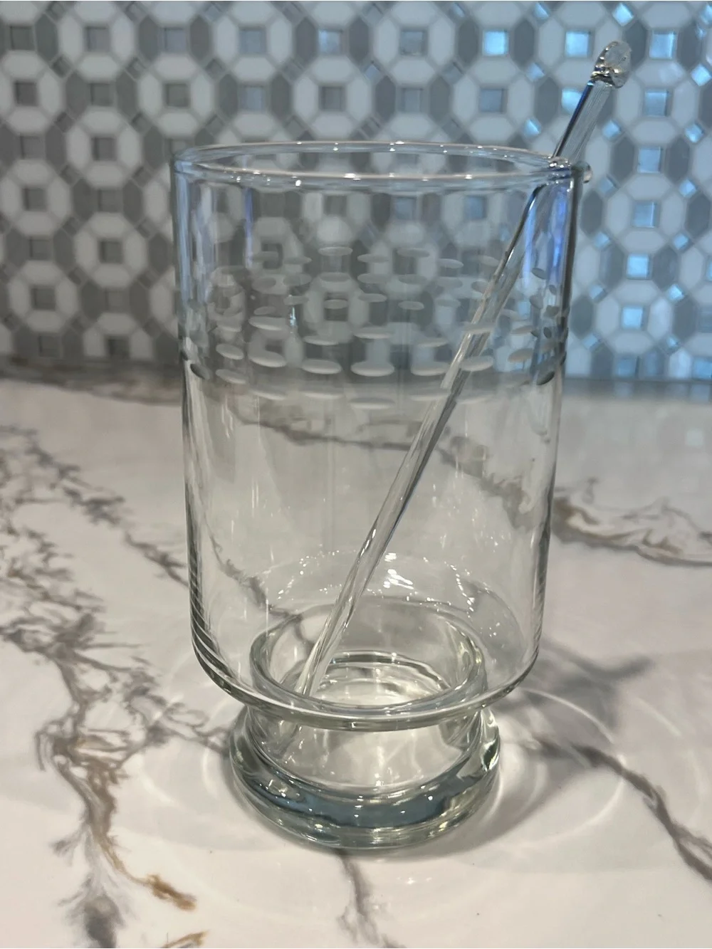 Vintage Princess House Martini Cocktail Mixer Pitcher Beaker Stirrer Etched